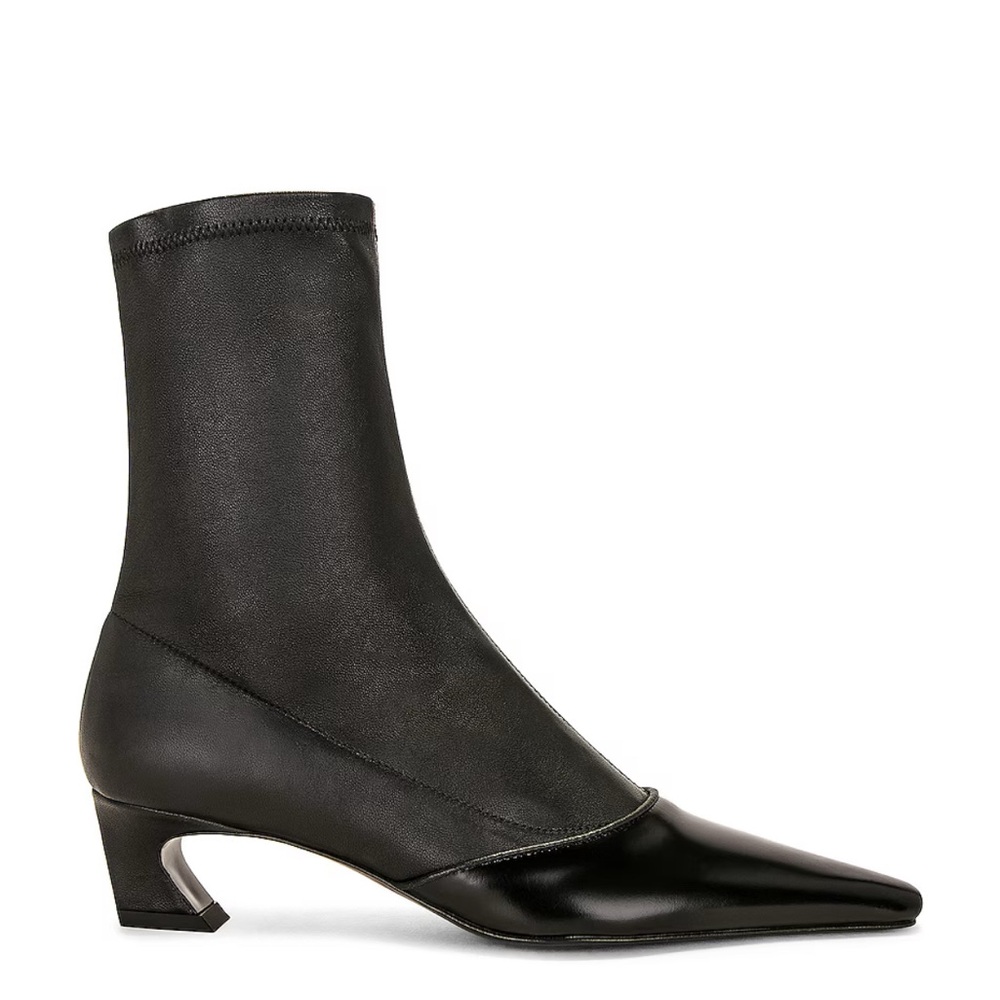 ACNE black heeled ankle boot 39